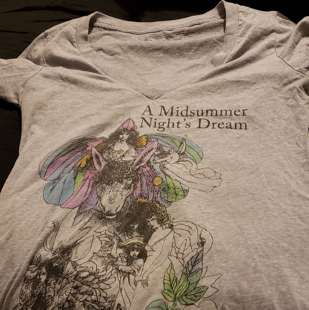 Out of Print Shakespeare V Neck T Shirt